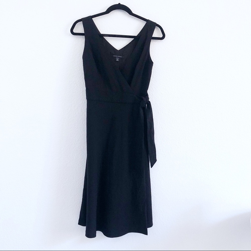 Banana Republic | Midi black wrap dress